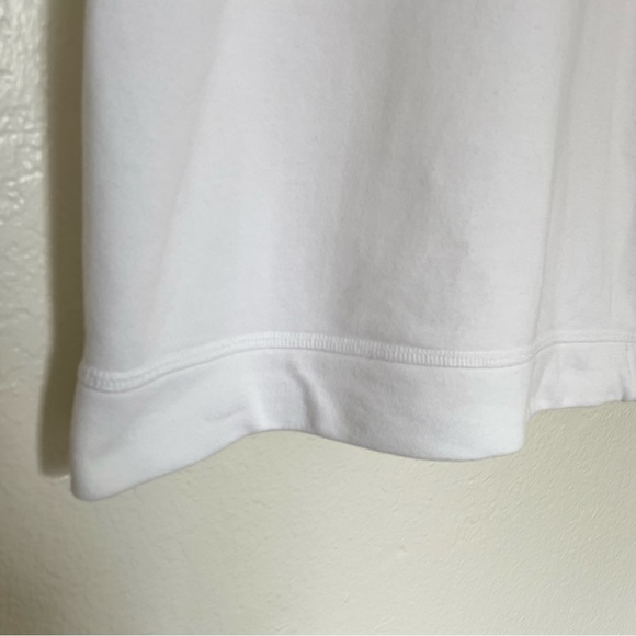 Rebecca Taylor White Short Sleeve Terry Cloth Lace Crew Neck T-Shirt Blouse S - Picture 8 of 15